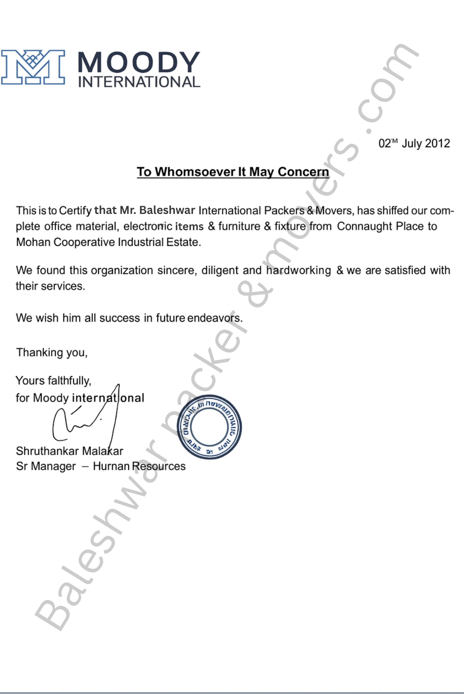 Baleshwar packer & movers